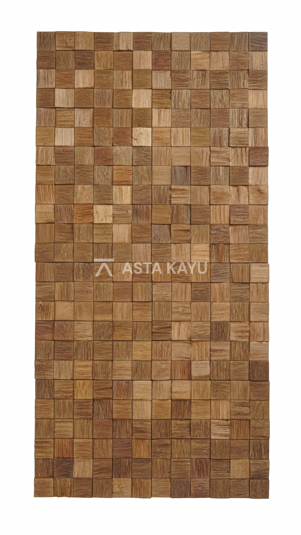 Bromo 3D Premium Houten Wandpanelen – FSC Meranti Houten Wandbekleding – Bruin Kubus Mozaïek Wanddecoratie voor Interieur 360 x 360 mm (8 stuks / 1 m² per doos)