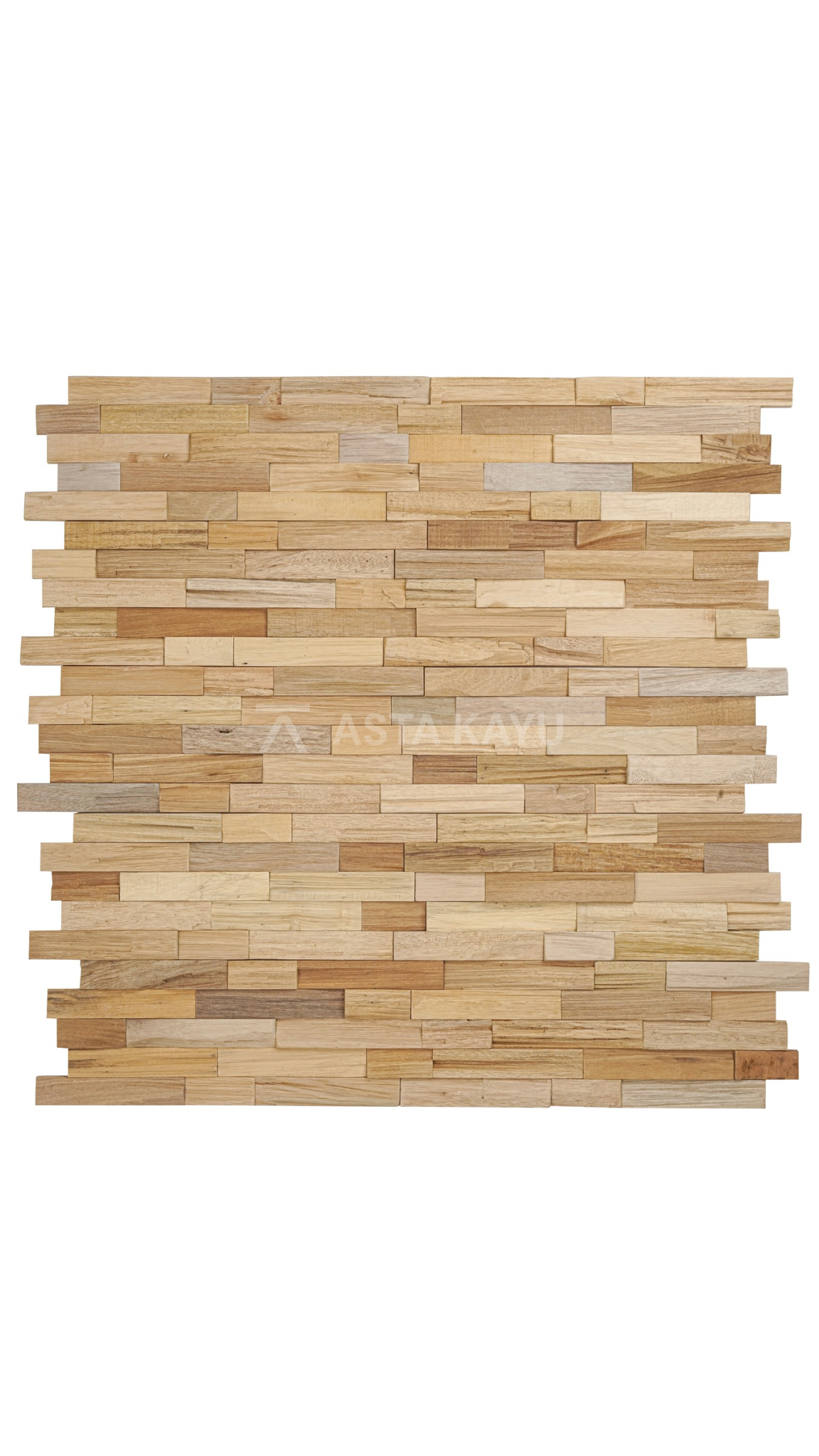 Sulawesi Natural Limestone 3D Premium Houten Wandpanelen – FSC Meranti Houten Wandbekleding – Baksteenpatroon Wanddecoratie voor Interieur 200 x 500 mm (10 stuks / 1 m² per doos)