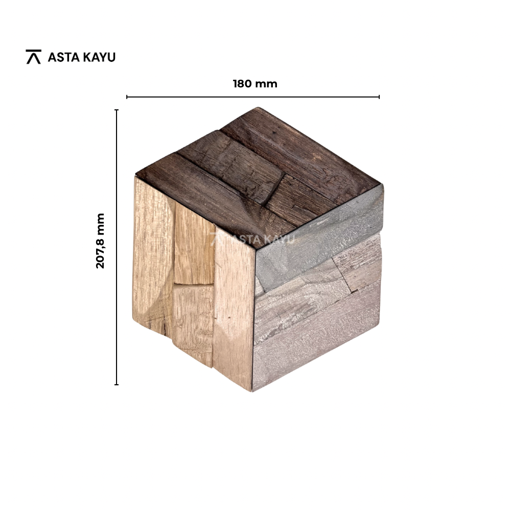 Hexa Rustic 3D Premium Houten Wandpanelen – FSC Meranti Houten Wandbekleding – Rustieke Hexagon Wanddecoratie voor Interieur 180 × 207,8 mm (18 stuks / 0,5 m² per doos)