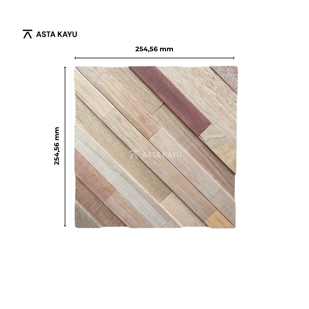 Rhombus Natural - 3D Premium Houten Wandpanelen