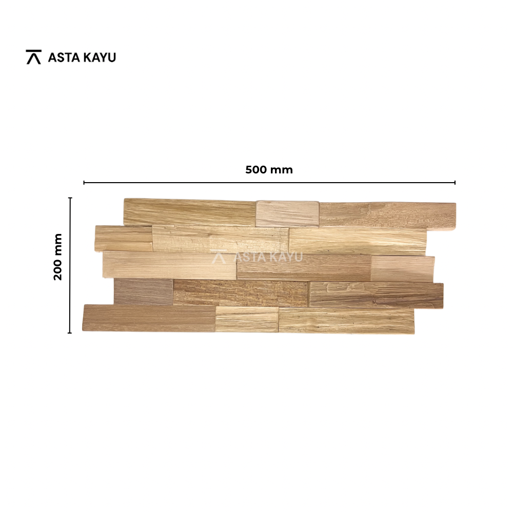 Sulawesi Natural Limestone - 3D Premium Houten Wandpanelen