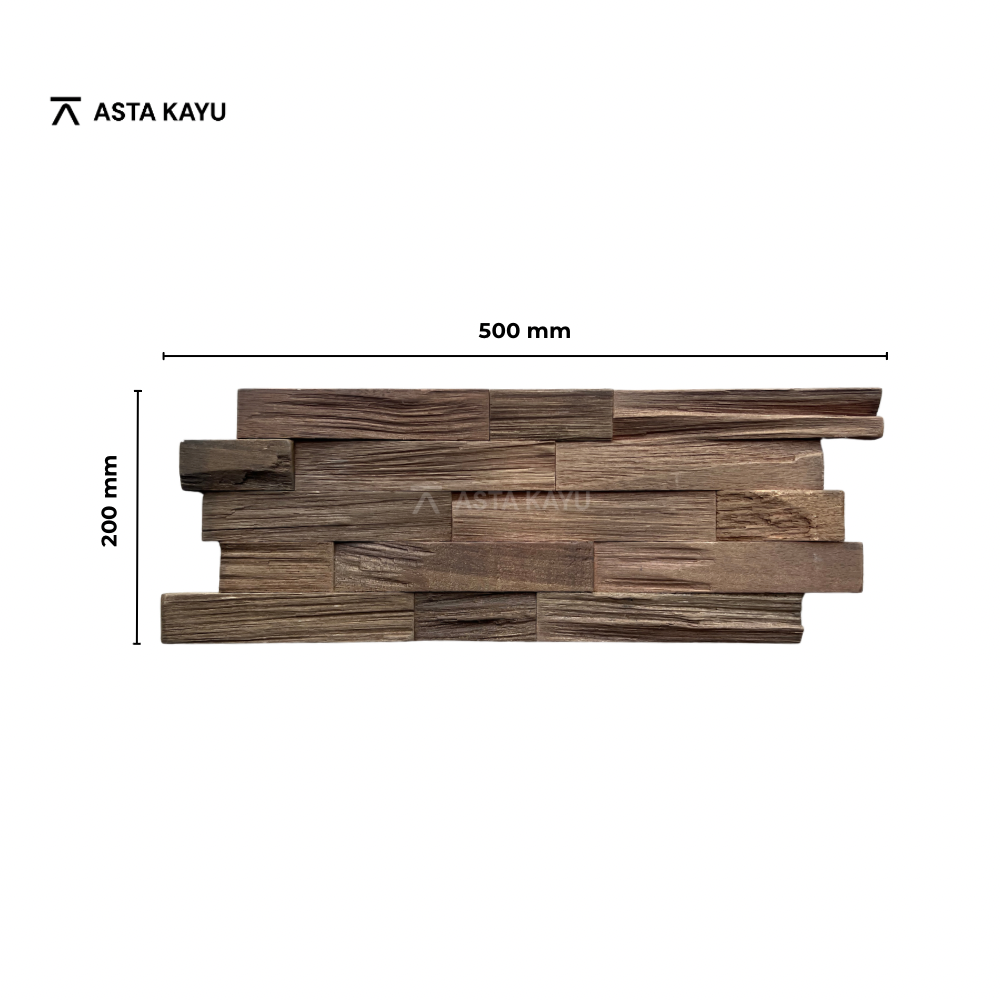 Sumatra Smoked Cocoa - 3D Premium Houten Wandpanelen