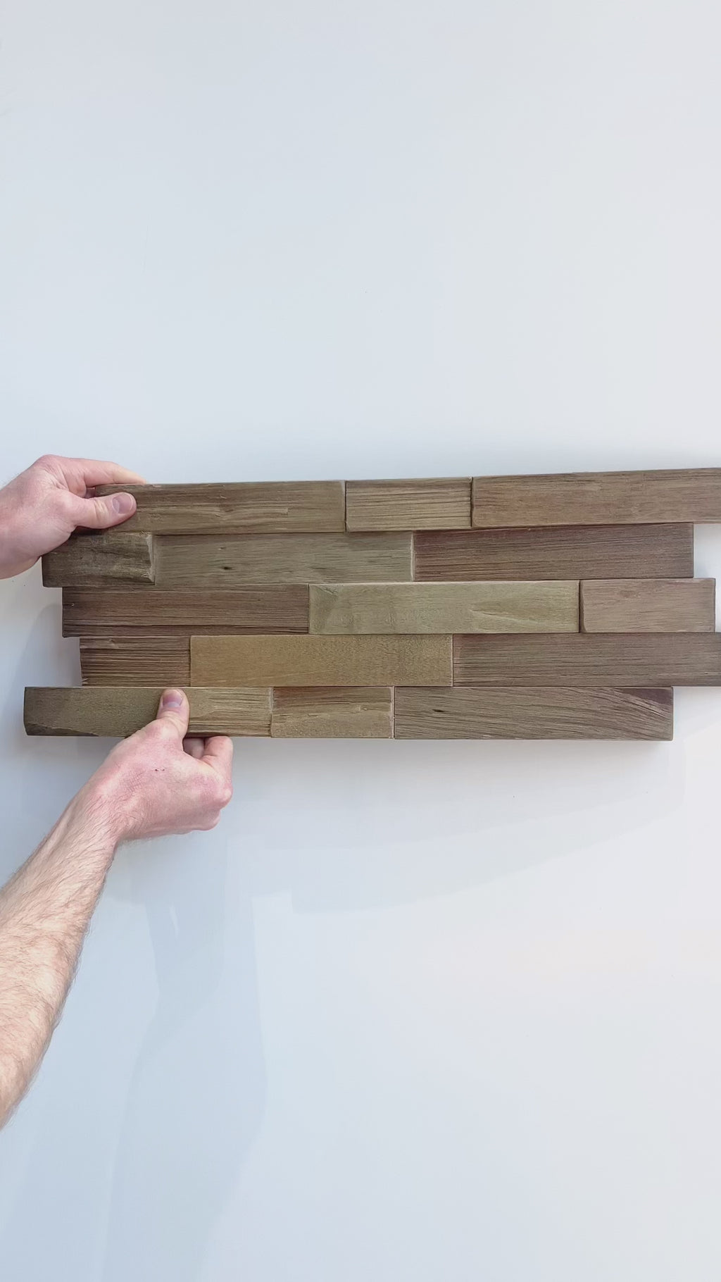Java Fumed Coffee 3D Premium Houten Wandpanelen – FSC Meranti Houten Wandbekleding – Baksteenpatroon Wanddecoratie voor Interieur 200 x 500 mm (10 stuks / 1 m² per doos)
